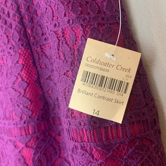 Coldwater Creek Brilliant Contrast Lace Pencil Skirt NEW! - Picture 4 of 6